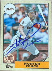 SOLD 139852 Hunter Pence Autographed 2017 Topps 1987 Topps Baseball #87-43