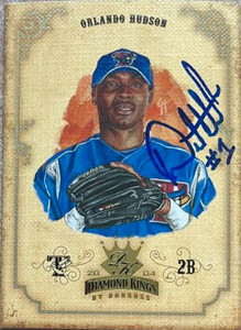 Orlando Hudson Autographed 2004 Donruss Diamond Kings #123