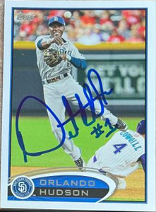 Orlando Hudson Autographed 2012 Topps #147