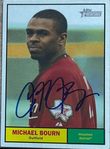 Michael Bourn Autographed 2010 Topps Heritage #339