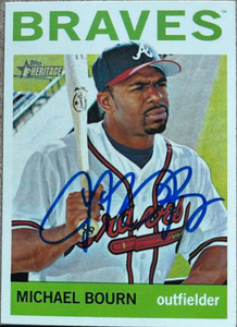 Michael Bourn Autographed 2013 Topps Heritage #35