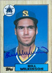 Bill Wilkinson Autographed 1987 Topps Traded #127T Seattle Mariners Card
