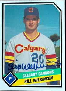 Bill Wilkinson Autographed 1989 CMC Calgary Cannons #6 Bill Wilkinson Autographed 1989 CMC Calgary Cannons #6