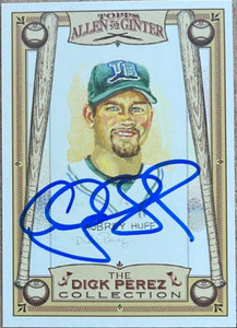 Aubrey Huff Autographed 2006 Topps Allen & Ginter - Dick Perez Sketches #27  