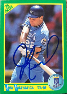 Jim Eisenreich Autographed 1990 Score #179