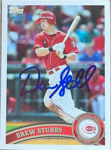 Drew Stubbs Autographed 2011 Topps #349