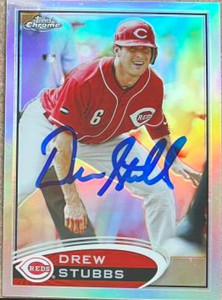 Drew Stubbs Autographed 2012 Topps Chrome #135