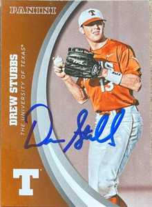Drew Stubbs Autographed 2015 Panini Texas Longhorns #61