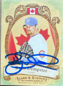 Ryan Dempster Autographed 2009 Topps Allen & Ginter - National Pride #NP5