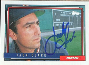 Jack Clark Autographed 1992 Topps #207