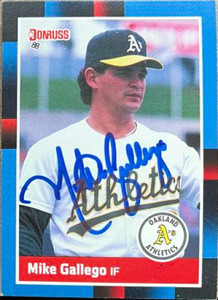 Mike Gallego Autographed 1988 Donruss #379