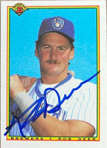 Rob Deer Autographed 1990 Bowman #401