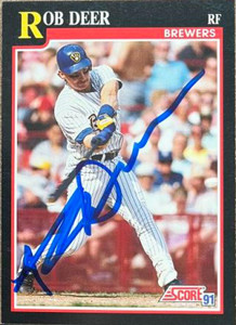 Rob Deer Autographed 1991 Score #248