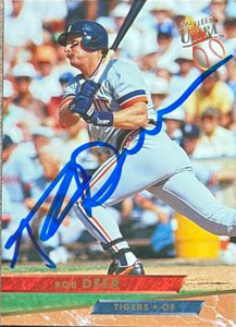 Rob Deer Autographed 1992 Fleer Ultra #58