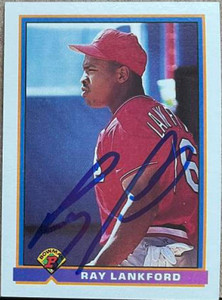 Ray Lankford Autographed 1991 Bowman #388