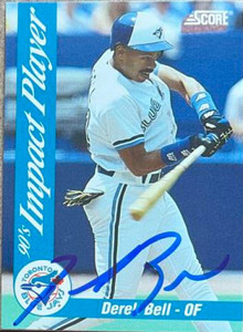 Derek Bell Autographed 1992 Score - 90's Impact Players #23