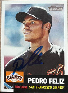 Pedro Feliz Autographed 2002 Topps Heritage #209