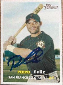Pedro Feliz Autographed 2006 Topps Heritage #262