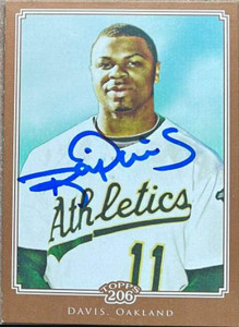 Rajai Davis Autographed 2010 Topps 206 Bronze #266