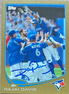 Rajai Davis Autographed 2013 Topps Gold #311 LE/2013