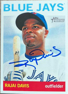 Rajai Davis Autographed 2013 Topps Heritage #315