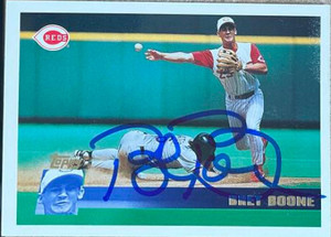 Bret Boone Autographed 1996 Topps #162