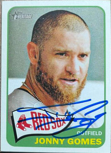 SOLD 140532 Jonny Gomes Autographed 2014 Topps Heritage #234