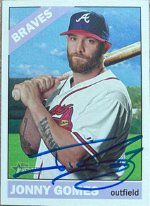 Jonny Gomes Autographed 2015 Topps Heritage #572