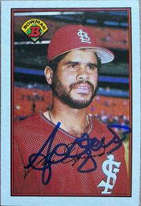 Jose Oquendo Autographed 1989 Bowman #438