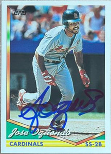 Jose Oquendo Autographed 1994 Topps #406