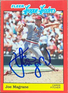 Joe Magrane Autographed 1989 Fleer League Leaders #24