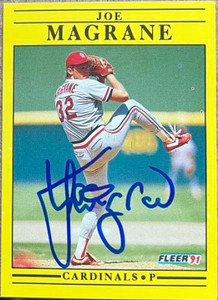 Joe Magrane Autographed 1991 Fleer #638