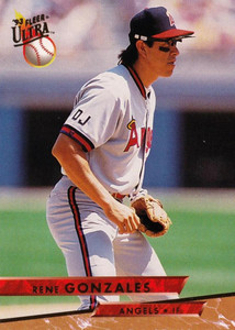 1993 Ultra #164 Rene Gonzales VG California Angels 