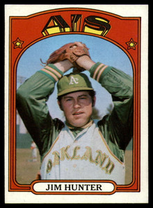 SOLD 89944 1972 Topps #330 Jim Hunter VG Oakland Athletics 