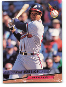 SOLD 55319 1993 Ultra #306 David Justice VG Atlanta Braves 