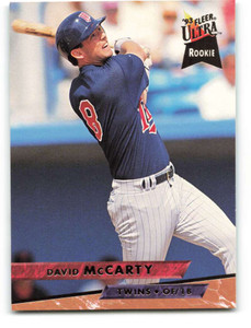 1993 Ultra #586 David McCarty VG Minnesota Twins 