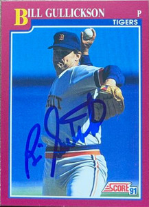 Bill Gullickson Autographed 1991 Score Rookie & Traded #56T Detroit Tigers Card
