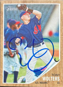 Tony Wolters Autographed 2011 Topps Heritage Minor League #188