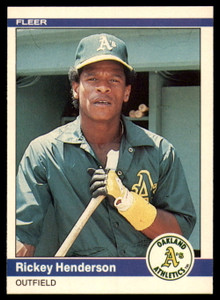 1984 Fleer #447 Rickey Henderson VG Oakland Athletics 