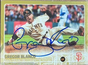 Gregor Blanco Autographed 2015 Topps Gold #611 SN/2015