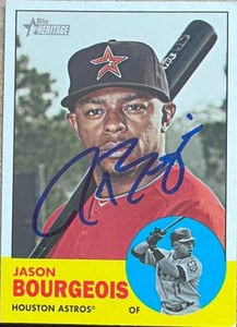 Jason Bourgeois Autographed 2012 Topps Heritage #499 SP