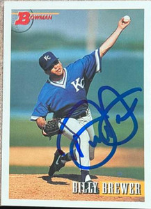Billy Brewer Autographed 1993 Bowman #561