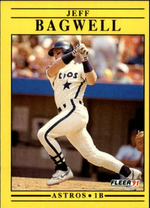 1991 Topps Traded Baseball #4T Jeff Bagwell Rookie Card