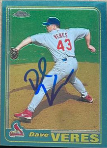 Dave Veres Autographed 2001 Topps Chrome #192 Dave Veres Autographed 2001 Topps Chrome #192