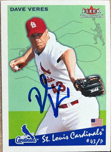 Dave Veres Autographed 2002 Fleer Tradition Update #251 Dave Veres Autographed 2002 Fleer Tradition Update #251