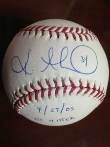 SOLD 756 Kevin Millwood Autographed ROMLB Baseball No Hitter 4/27/03 SOLD 756 Kevin Millwood Autographed ROMLB Baseball No Hitter 4/27/03