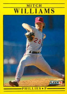 1991 Fleer Update #U110 Mitch Williams NM-MT Philadelphia Phillies 