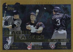 2002 Topps #340 Bret Boone/Juan Gonzalez/Alex Rodriguez LL NM-MT Seattle Mariners/Cleveland Indians/Texas Rangers 