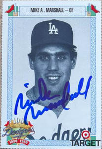 Mike Marshall Autographed 1990 Target Dodgers #486