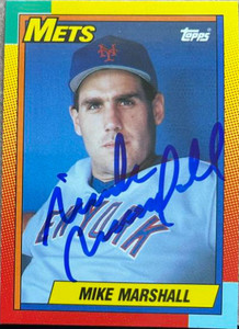Mike Marshall Autographed 1990 Topps Traded Tiffany #67T